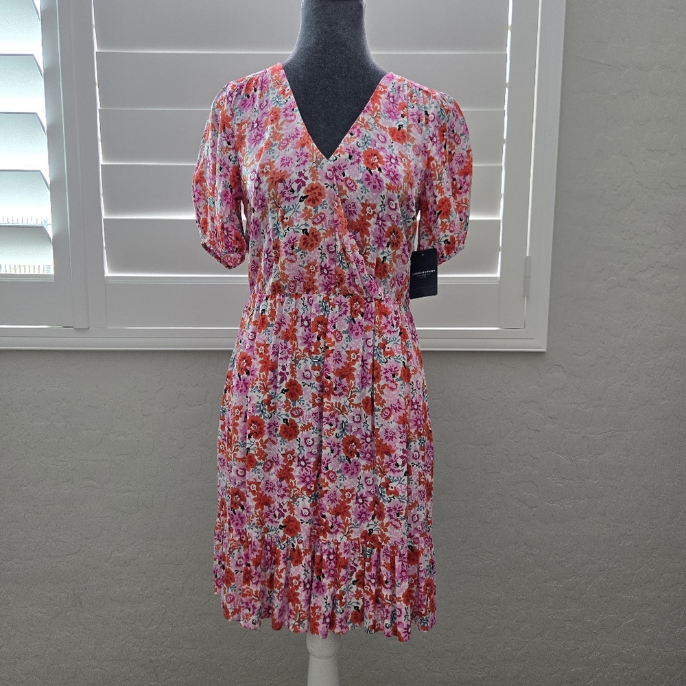 Lucky Brand Floral Mini Dress - Pink and Red